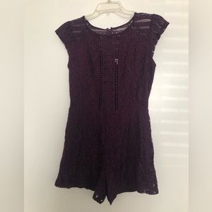Xhilaration purple laced romper